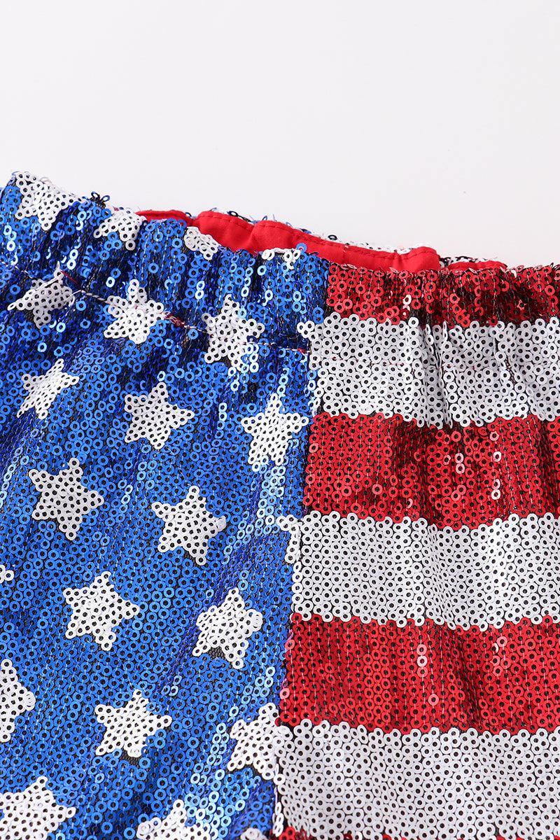 Patriotic sequin woman shorts Female Product Image