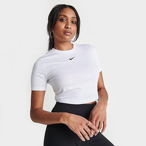 Nike Womens Sportswear Essential Slim-Fit Crop T-Shirt Product Image
