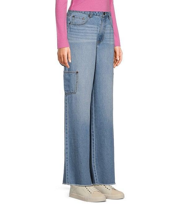 GB Denim Wide Leg Cargo Jeans Product Image