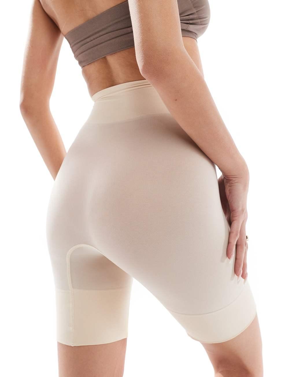 Dorina Essensual smoothing mid waist anti chafing shorts in beige Product Image