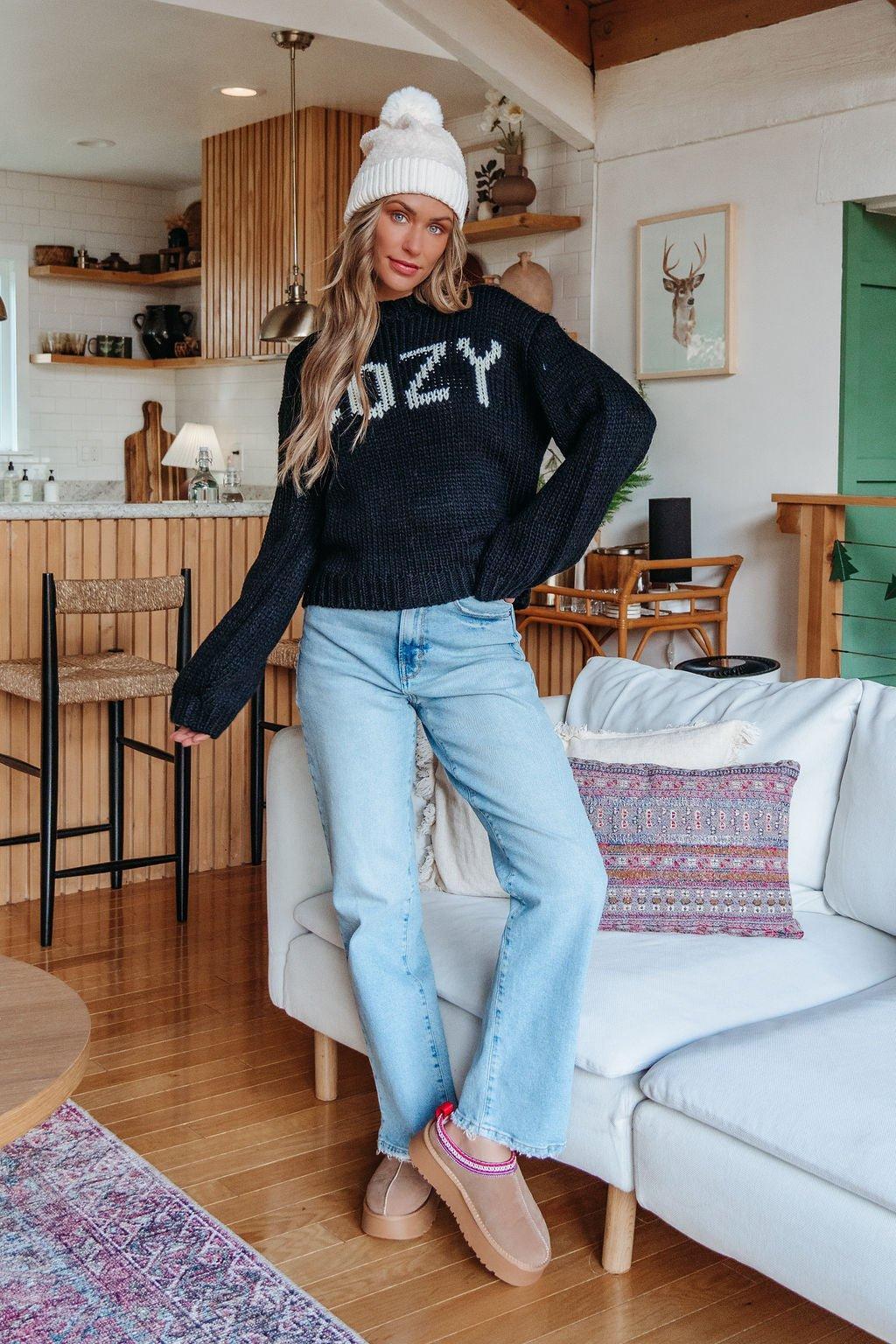 Black Cozy Pullover Sweater - FINAL SALE Product Image