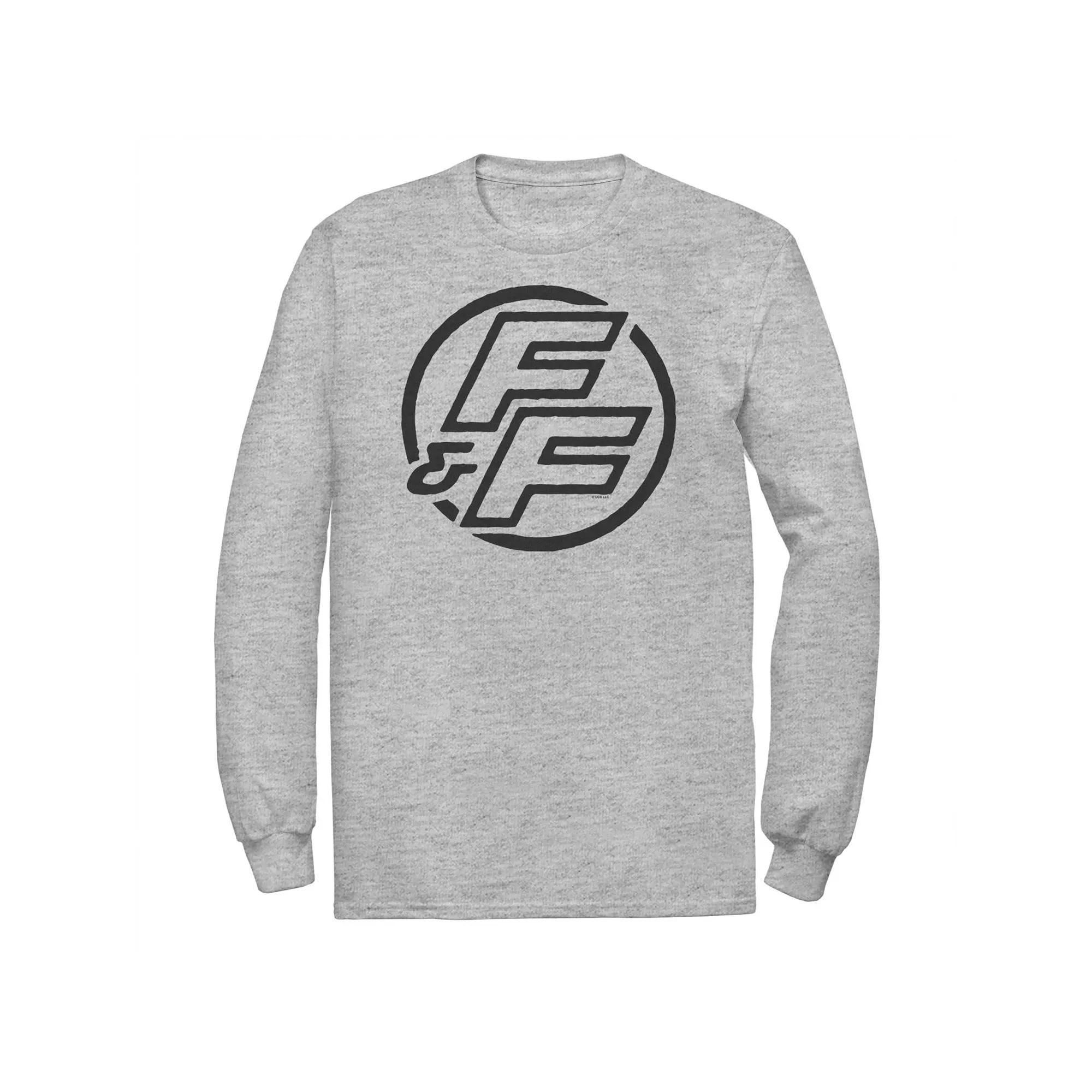 Big & Tall Fast & Furious Bold Line Hollow Logo Long Sleeve Tee, Men's, Size: 3XL, Athletic Grey Product Image
