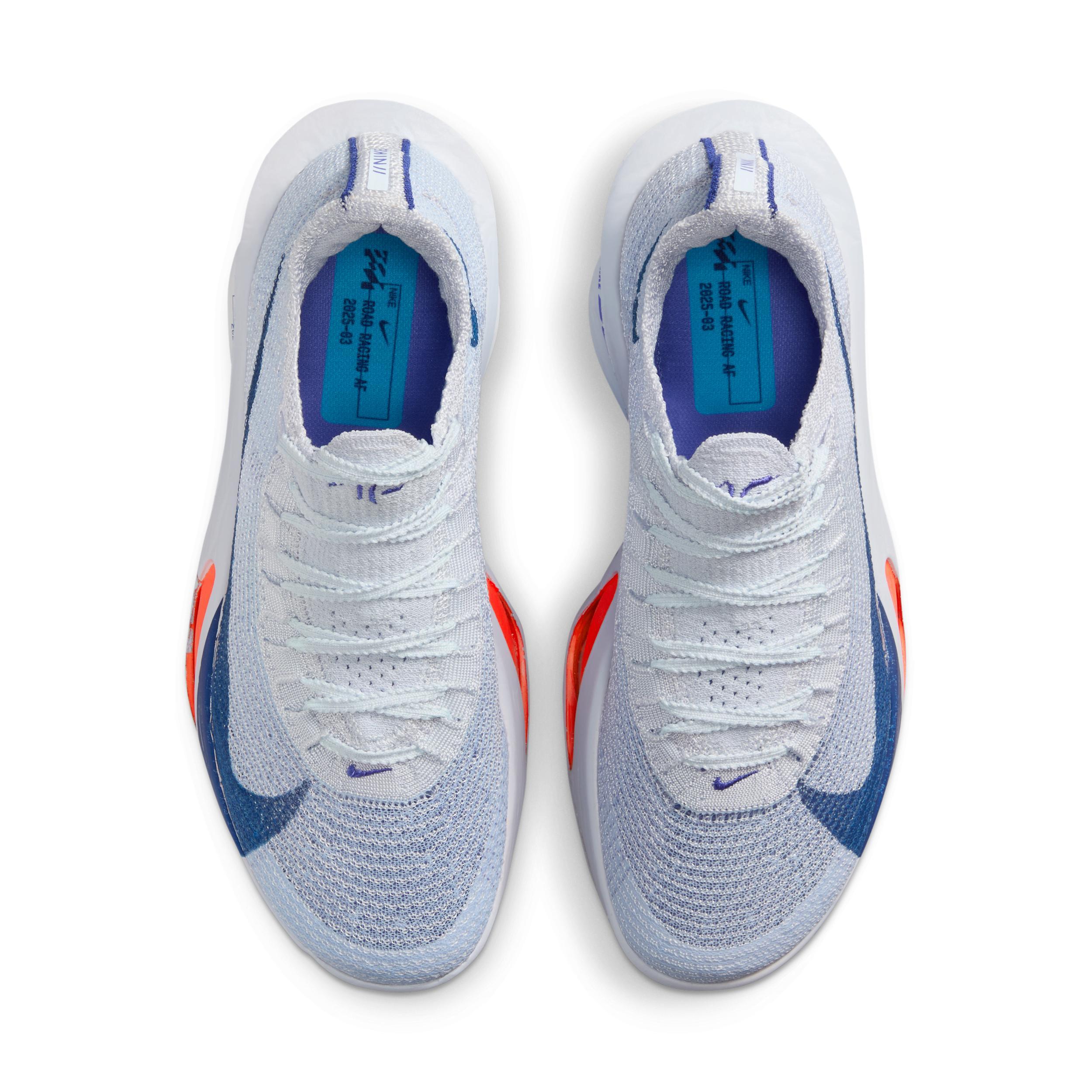 Nike Womens Air Zoom Alphafly 3 Running Shoes in Bright Crimson/Cave Purple/Lime Blast Product Image