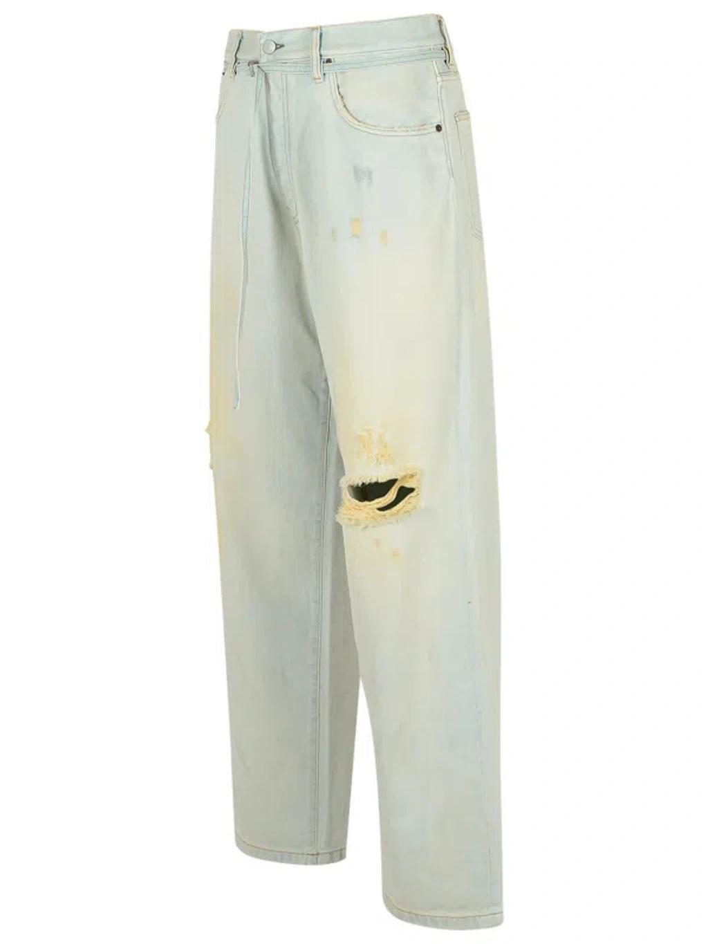 ACNE STUDIOS Shorebreak Light Blue Cotton Jeans Product Image
