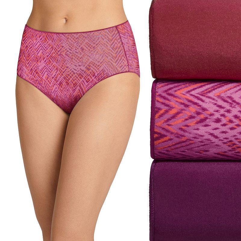 Women's Jockey® No Panty Line Promise® 3-Pack Hip Brief Panty Set 1772, Size: 9, Pink Light Beige Product Image