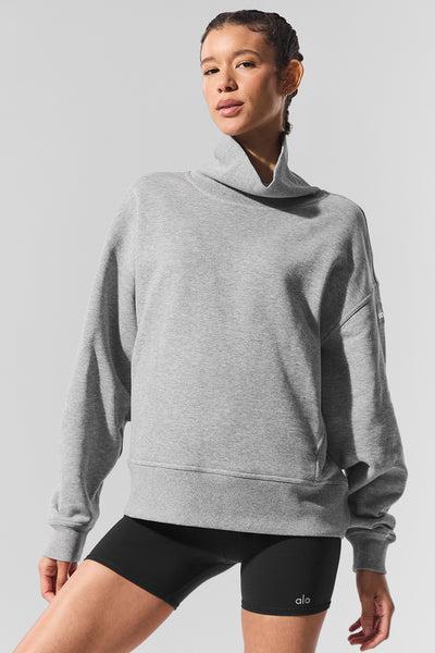Hazy Mock Neck Pullover - Dark Athletic Heather Grey Product Image