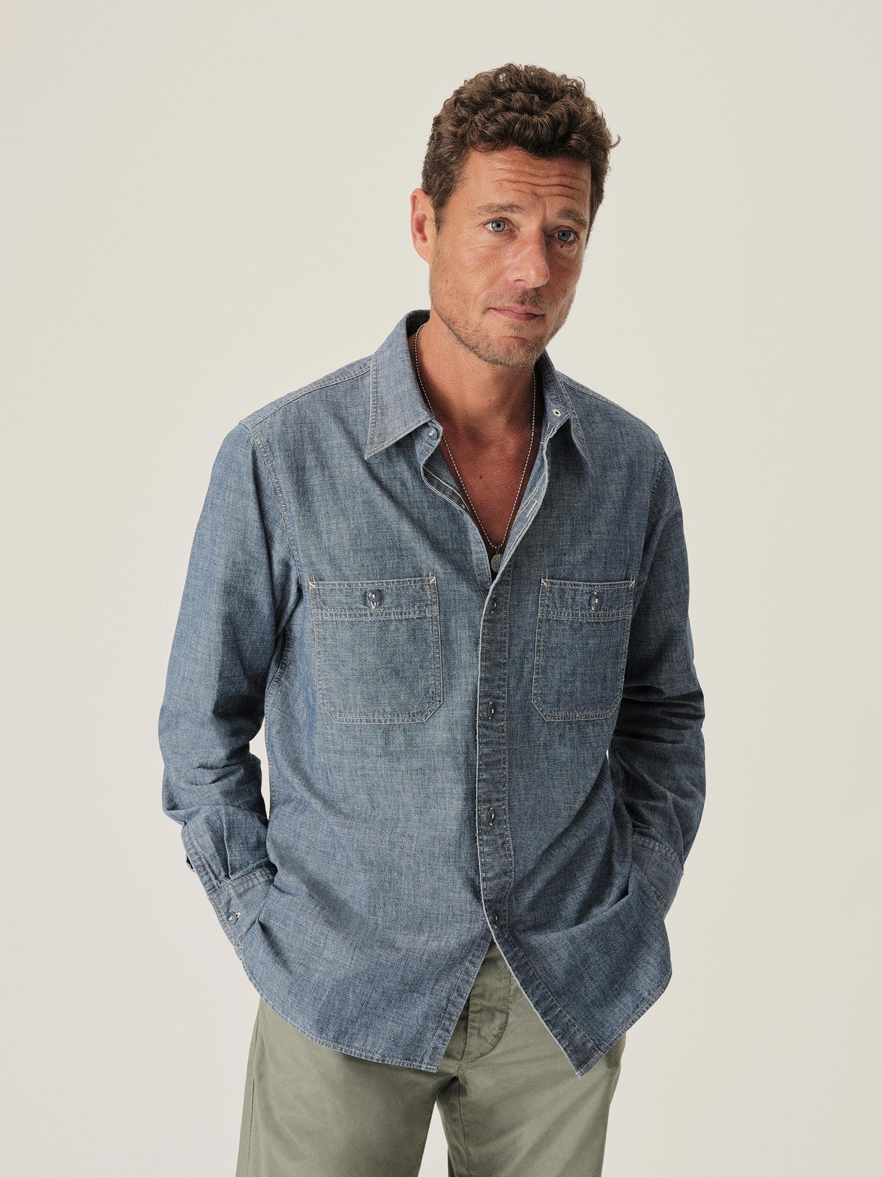 M045 Japanese Chambray Station Shirt Product Image