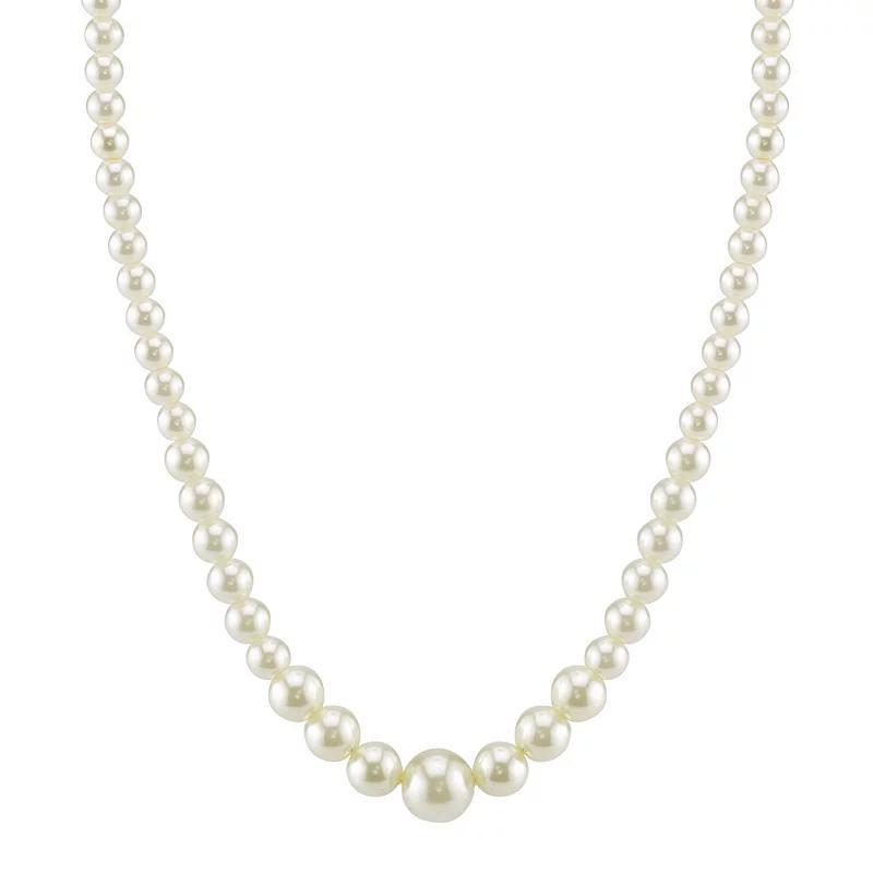 1928 Graduated Simulated Pearl Necklace, Womens White Product Image