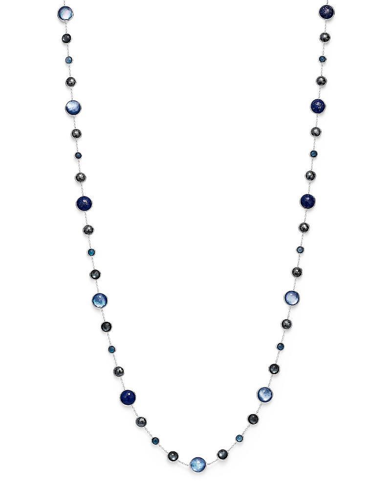 Ippolita Sterling Silver Lollipop Lollitini Blue Gemstone Long Necklace, 36 Product Image