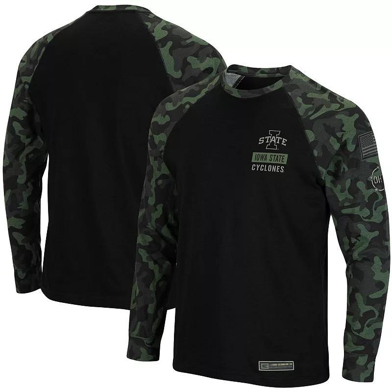 Mens Colosseum /Camo West Virginia Mountaineers OHT Military Appreciation Big & Tall Raglan Long Sleeve T-Shirt Product Image