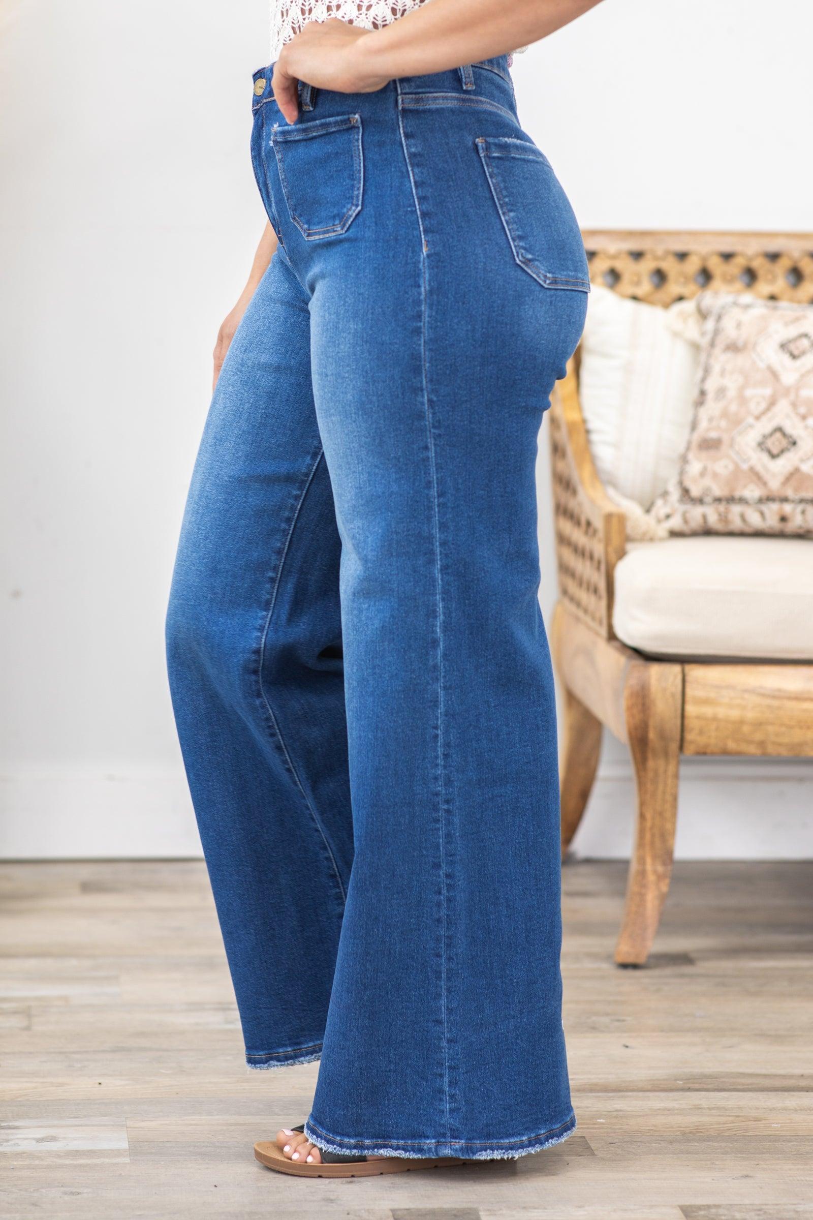 Mica Medium Wash Wide Leg Jeans Product Image