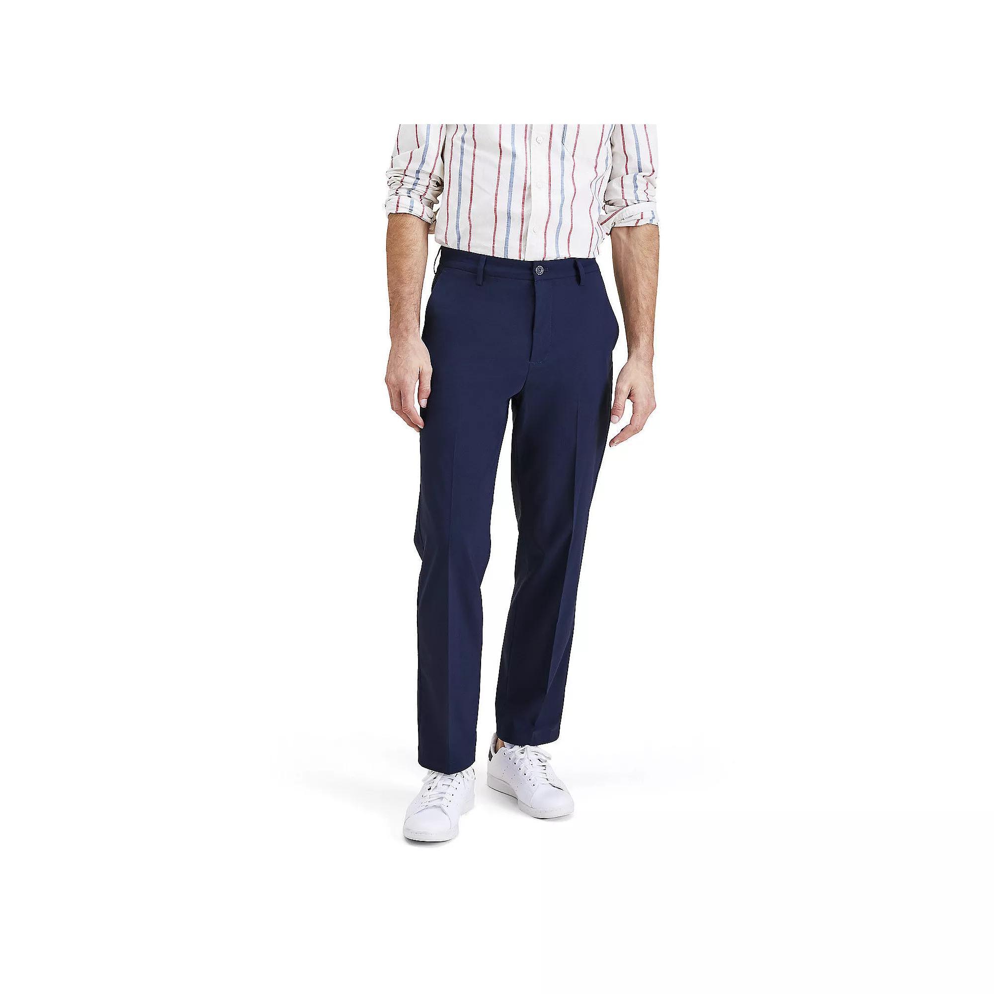Men's Dockers® Signature Go Khaki Straight Pants, Size: 32X34, Blue Blazer Product Image