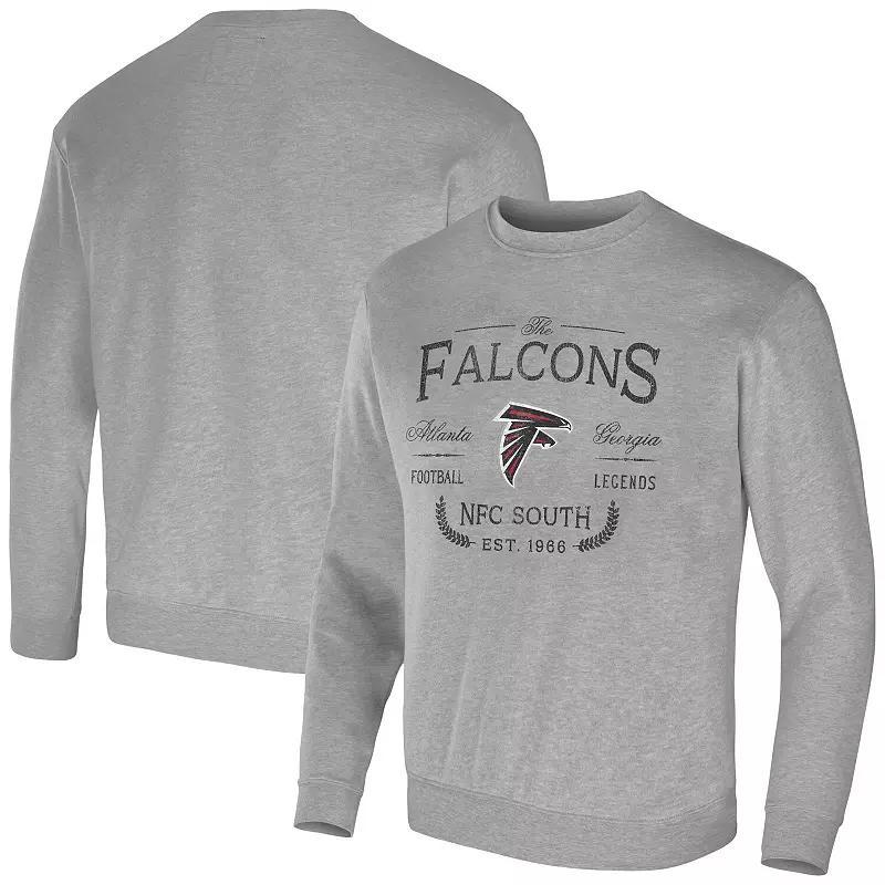 Men's NFL x Darius Rucker Collection by Fanatics Heather Gray Atlanta Falcons Pullover Sweatshirt, Size: Large, Grey Product Image