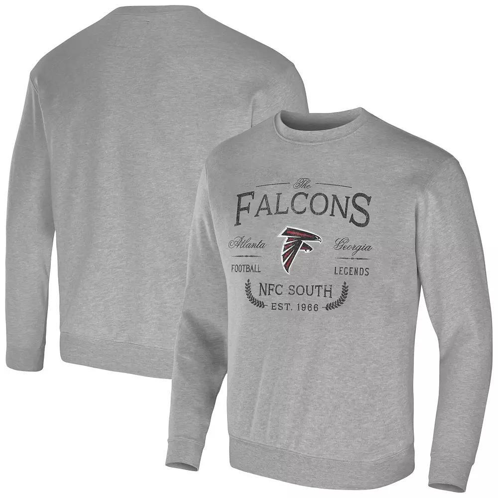 Men's NFL x Darius Rucker Collection by Fanatics Heather Gray Atlanta Falcons Pullover Sweatshirt, Size: Large, Grey Product Image