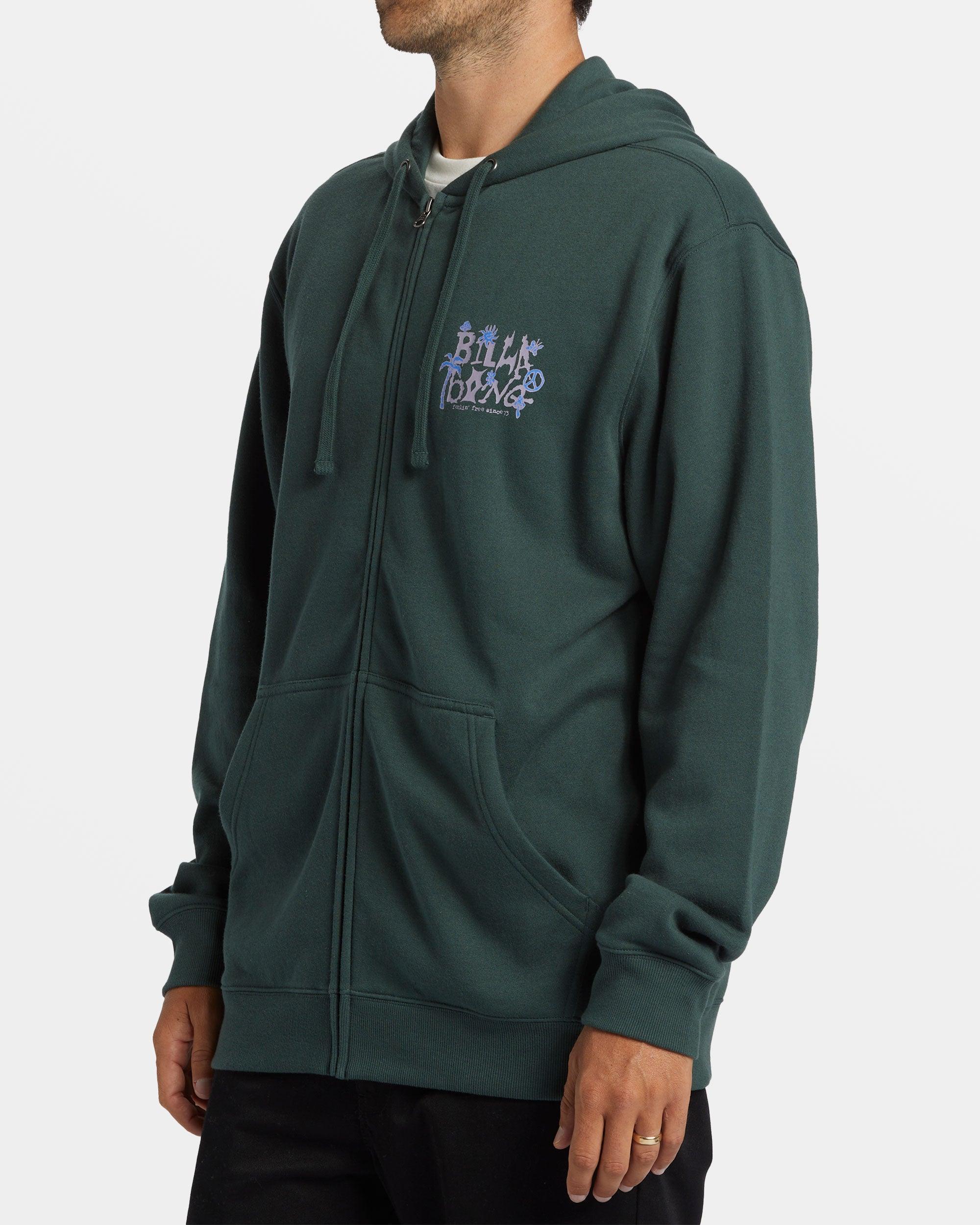 Short Sands Zip Hoodie - Forest Green Male Product Image