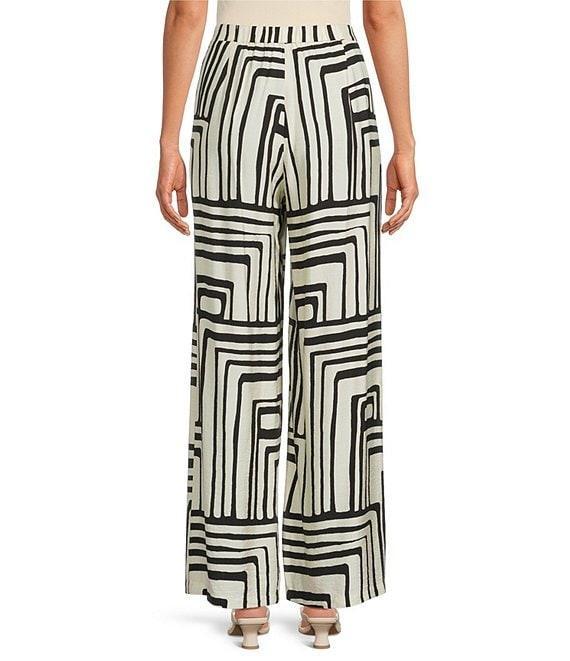 Lucy Paris Rue Geometric Print Flat Front Wide Leg Coordinating Pants Product Image