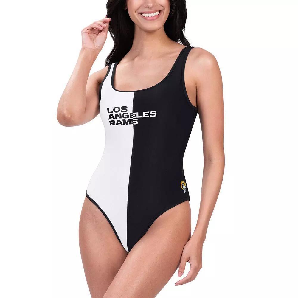 Women's G-III 4Her by Carl Banks Black/White New Orleans Saints Last Stand One-Piece Swimsuit, Size: Small Product Image
