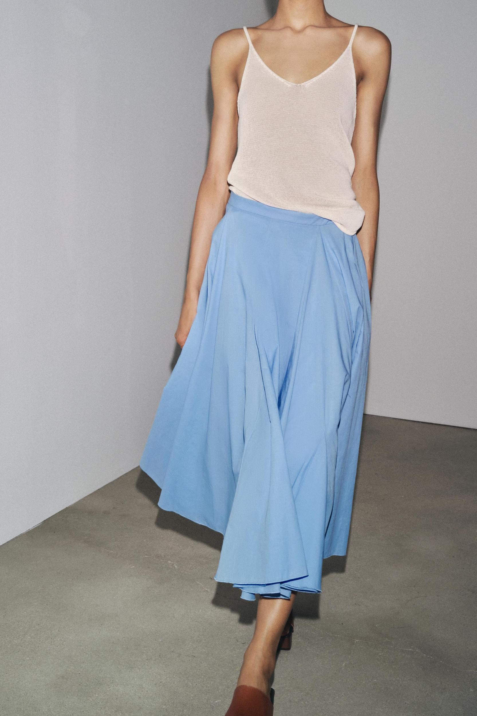 ZW COLLECTION FLARED COTTON SKIRT Product Image
