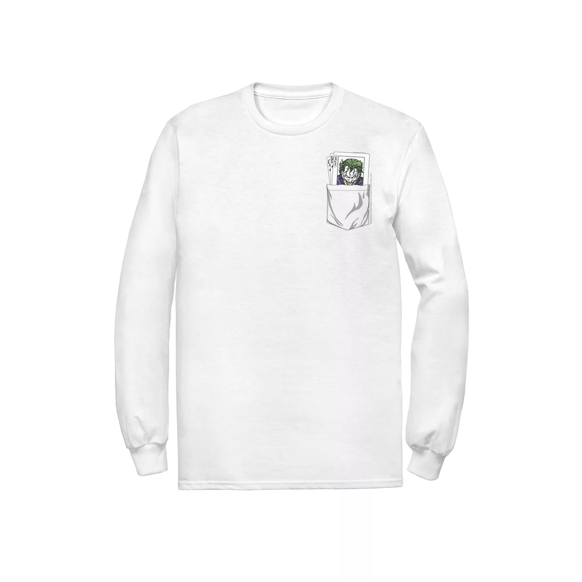 Men's DC Comics The Joker Cards Pocket Tee, Size: XL, White Product Image