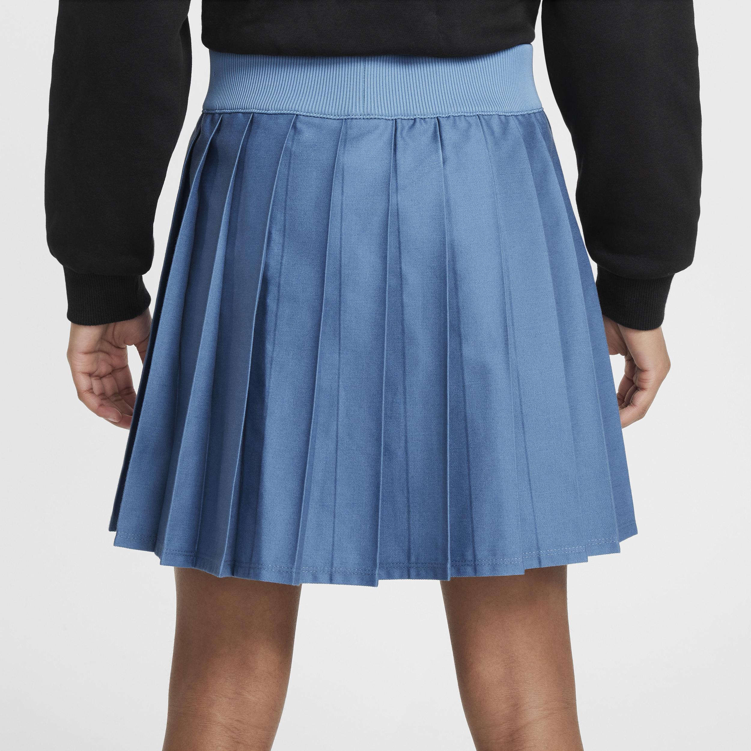 Nike Kids' Sportswear Pleated Skirt in Aegean Storm/Volt at Nordstrom, Size Xl Product Image