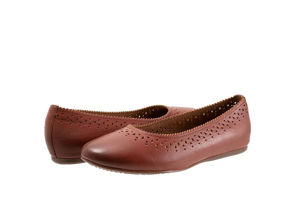 SoftWalk Sofia Leather Bow Flats Product Image
