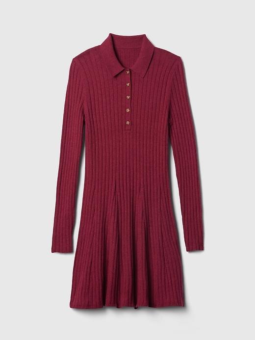 CashSoft Polo Sweater Mini Dress Product Image