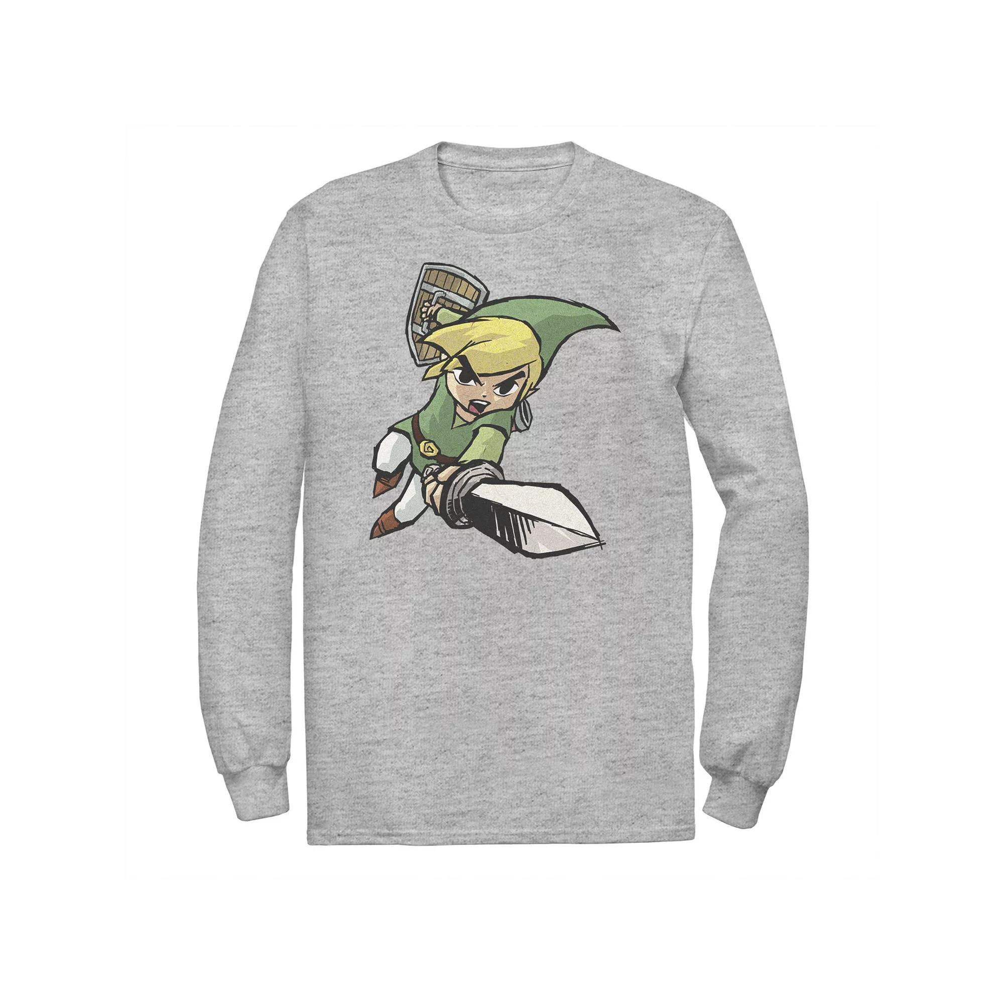 Big & Tall The Legend of Zelda Link Sketch Tee, Mens Athletic Grey Product Image