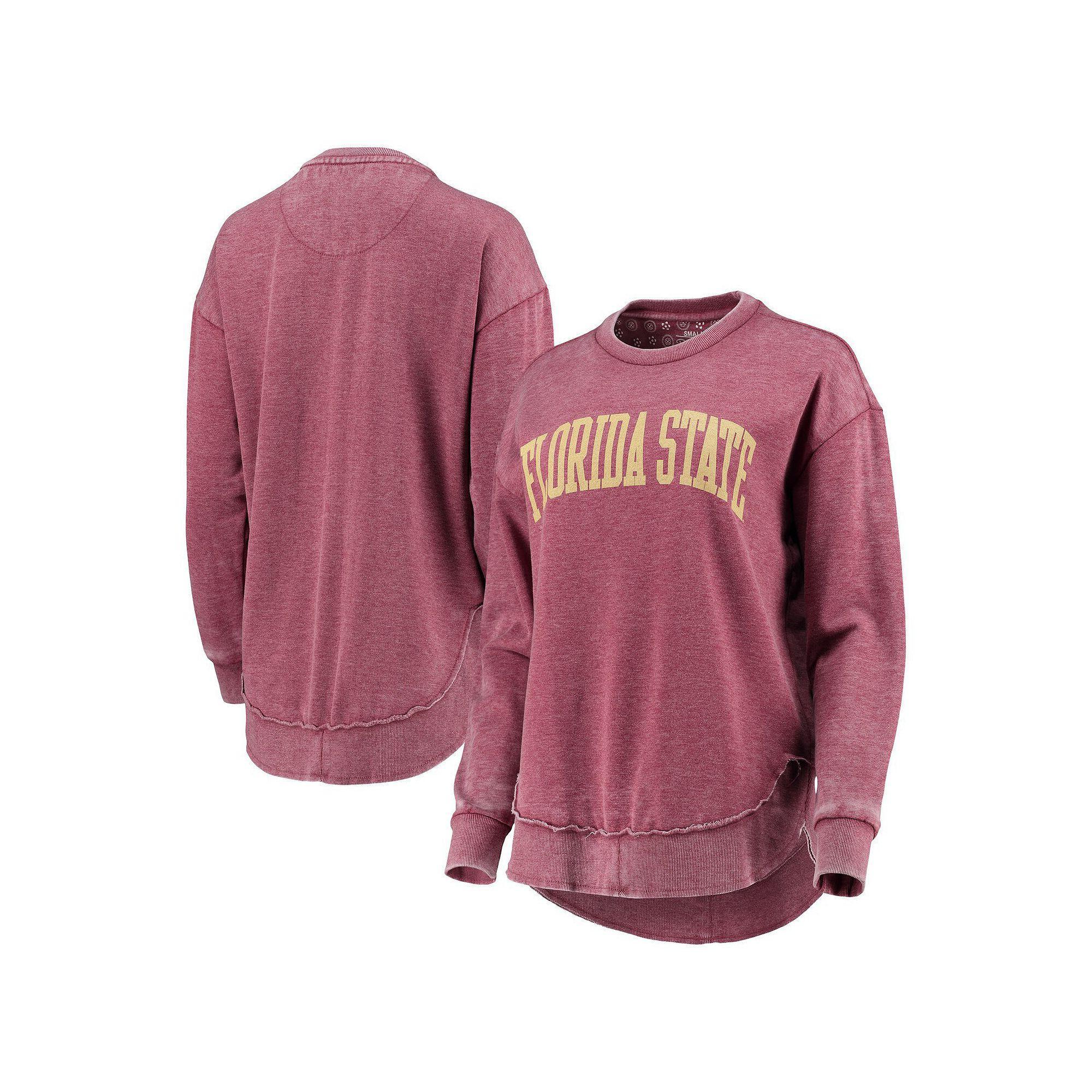 Women's Pressbox Garnet Florida State Seminoles Vintage Wash Pullover Sweatshirt, Size: XL, Red Product Image