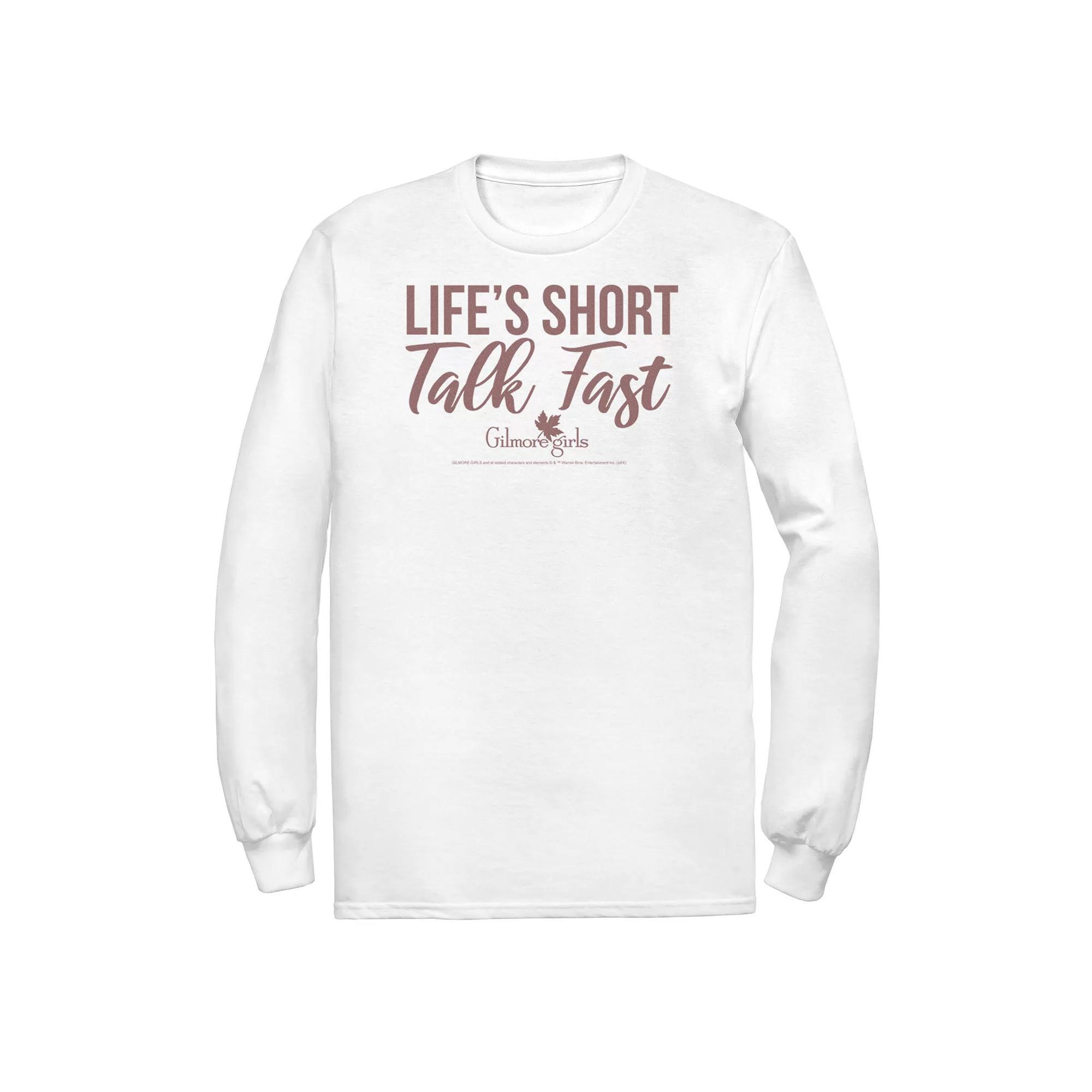 Men's Gilmore Girls Life's Short Talk Fast Tee, Size: Large, White Product Image