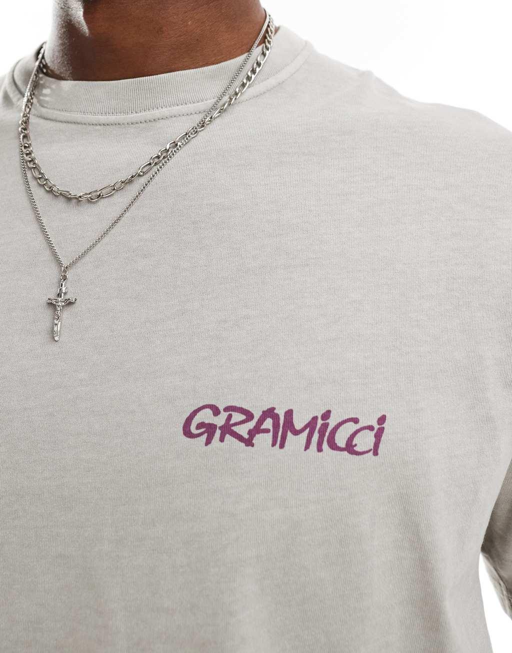Gramicci liberty graphic T-shirt in pigment state  Product Image