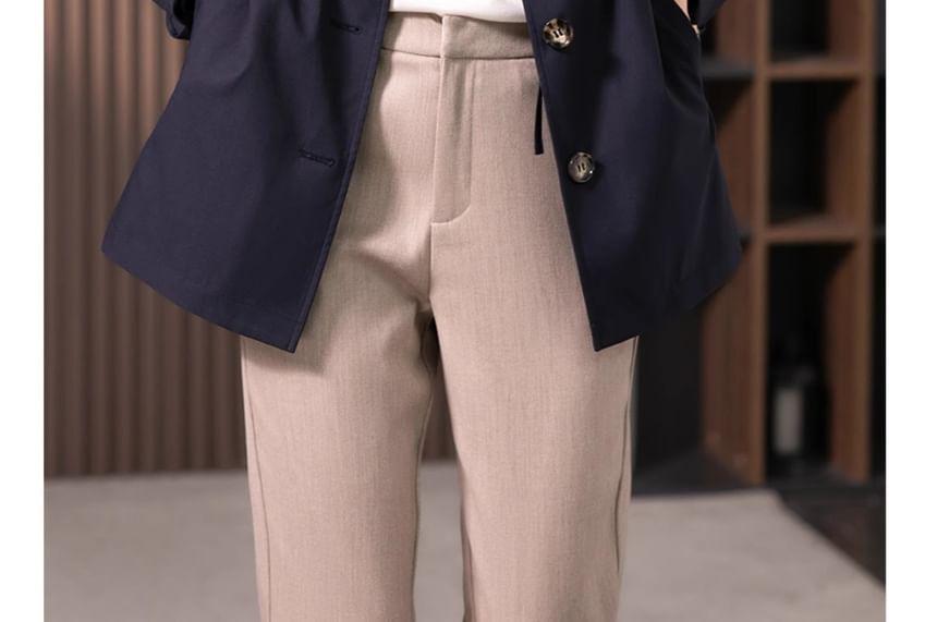 Collared Button-Up Trench Jacket Product Image