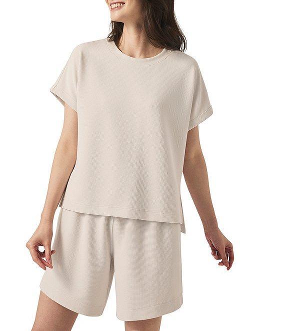 Splendid Scuba Knit Crew Neck Short Sleeve Tee Product Image