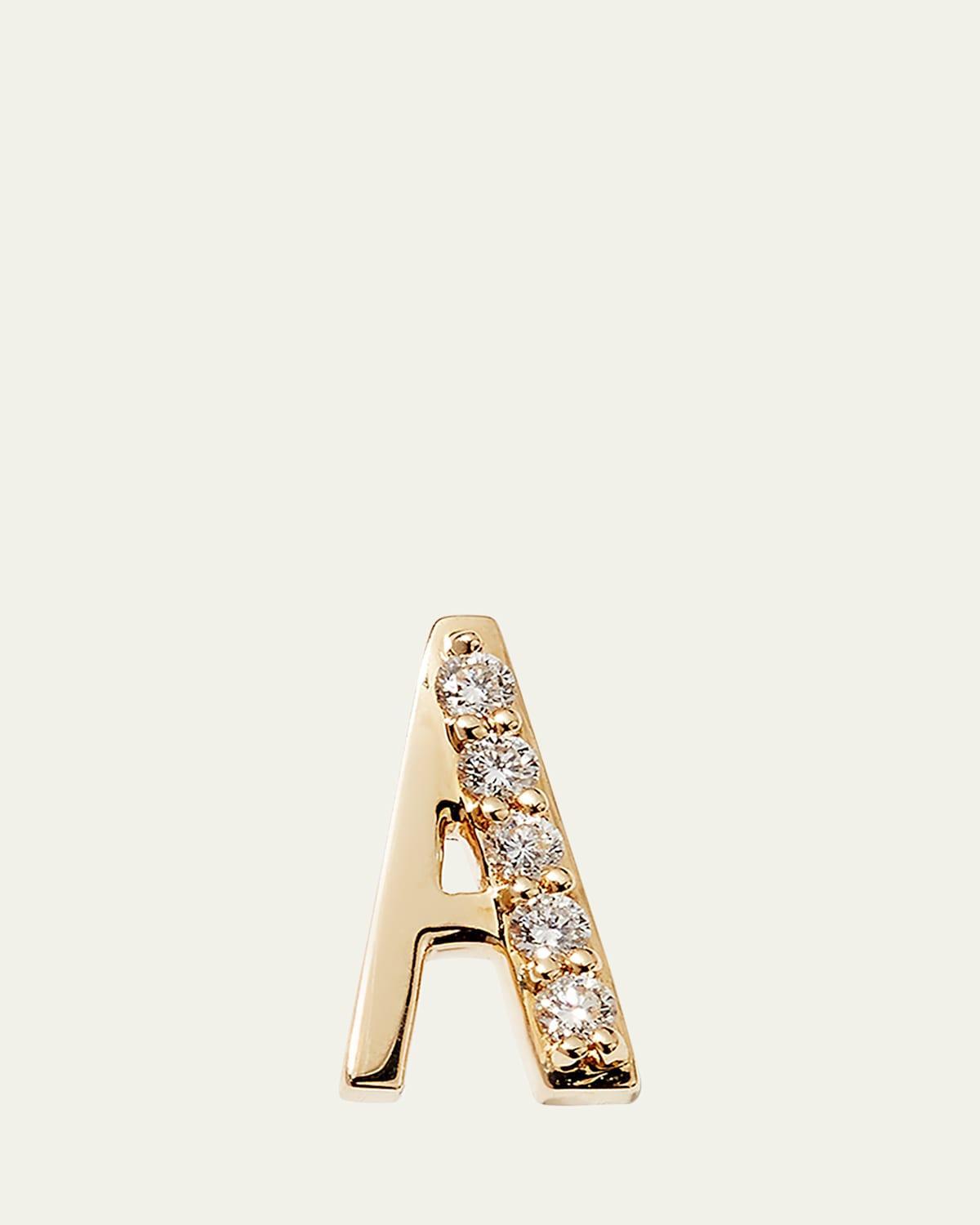 Single Initial Stud Earring Product Image