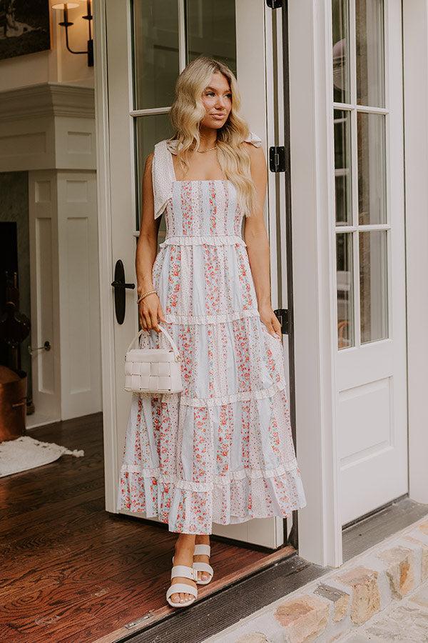 Prairie Bloom Floral Tiered Midi Dress Product Image
