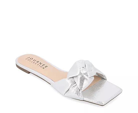 Journee Dianah Tru Comfort Foam™ Women's Slide Sandals, Size: 6.5, Silver Product Image