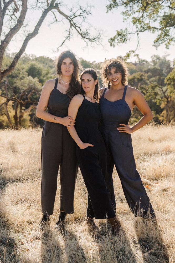 Yolked Juniper Jumpsuit in Denim Tencel Product Image