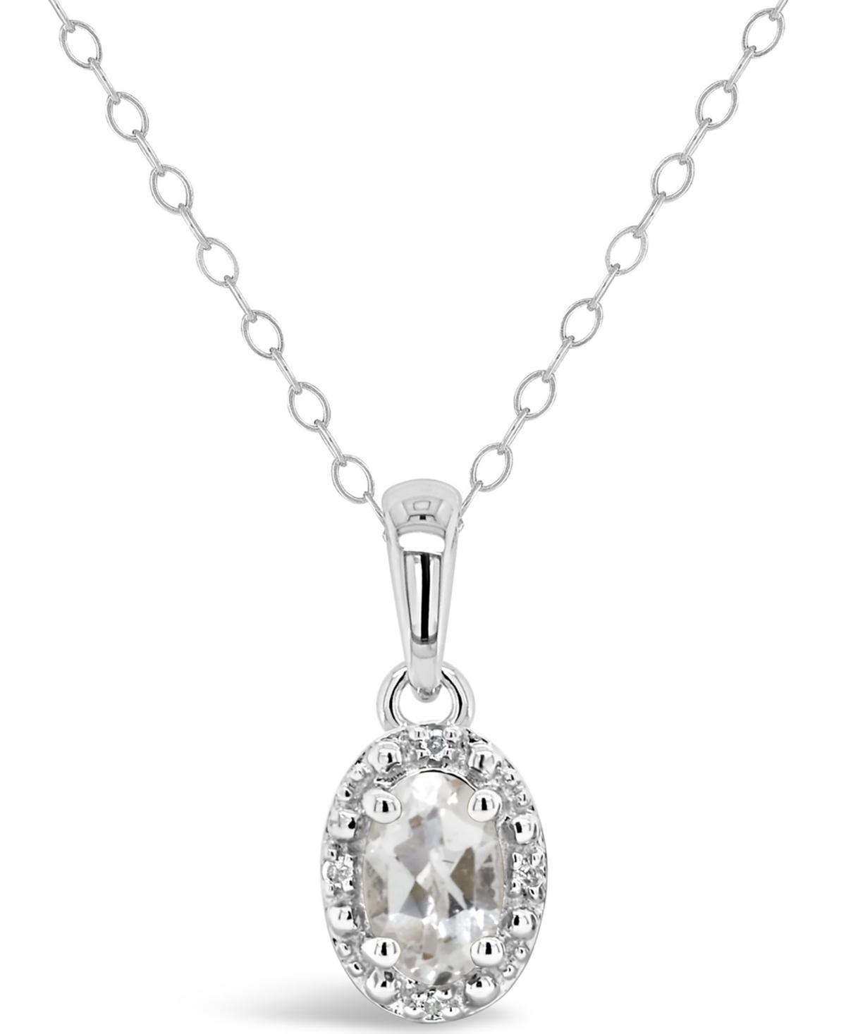 Celebration Gems Sterling Silver Gemstone & Diamond Accent Pendant Necklace, Womens Purple Product Image