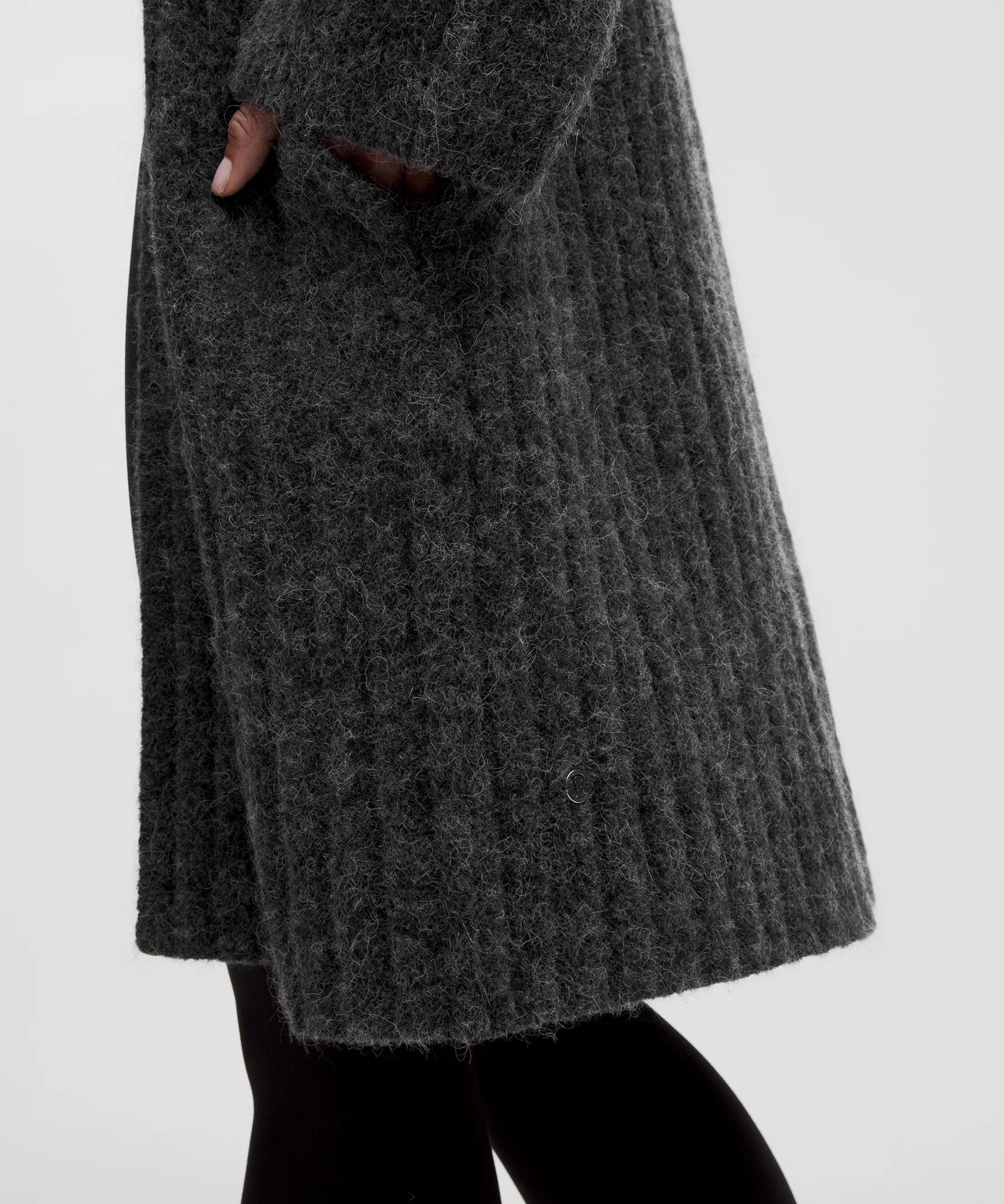Alpaca Wool-Blend Shawl-Collar Cardigan Product Image
