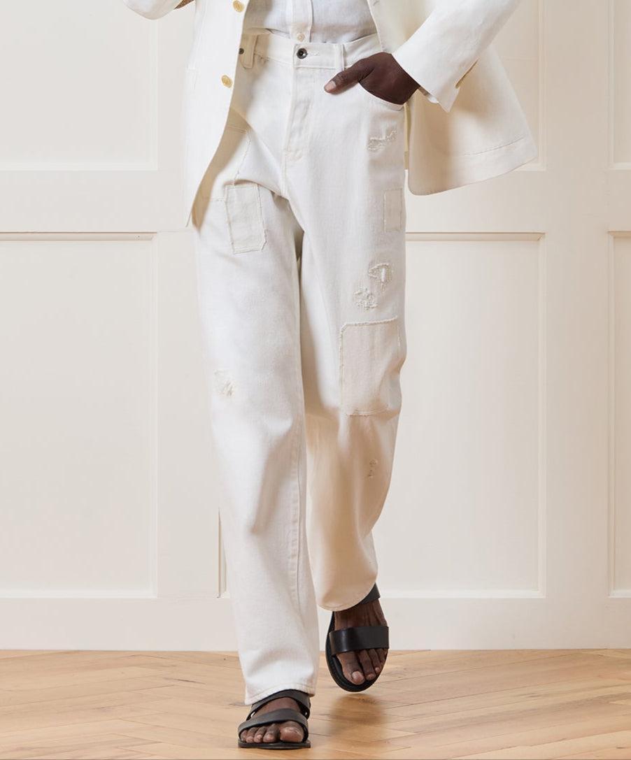 Relaxed Distressed Selvedge Jean Product Image
