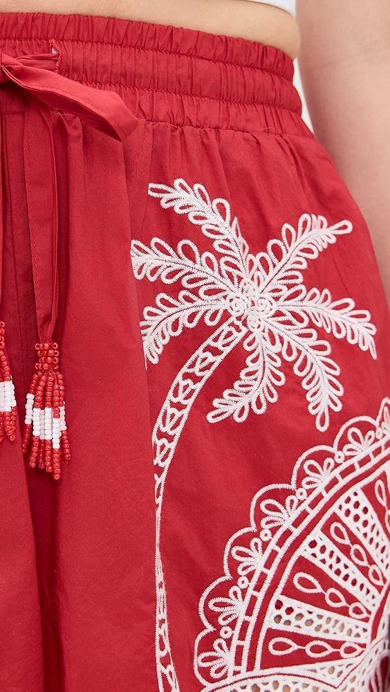 FARM Rio Red Palm Trees Shorts | Shopbop Product Image