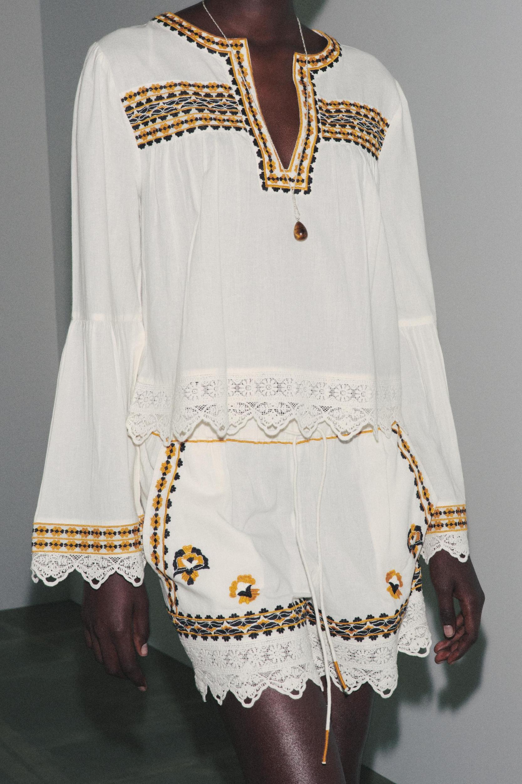 ZW COLLECTION EMBROIDERED SHORTS Product Image