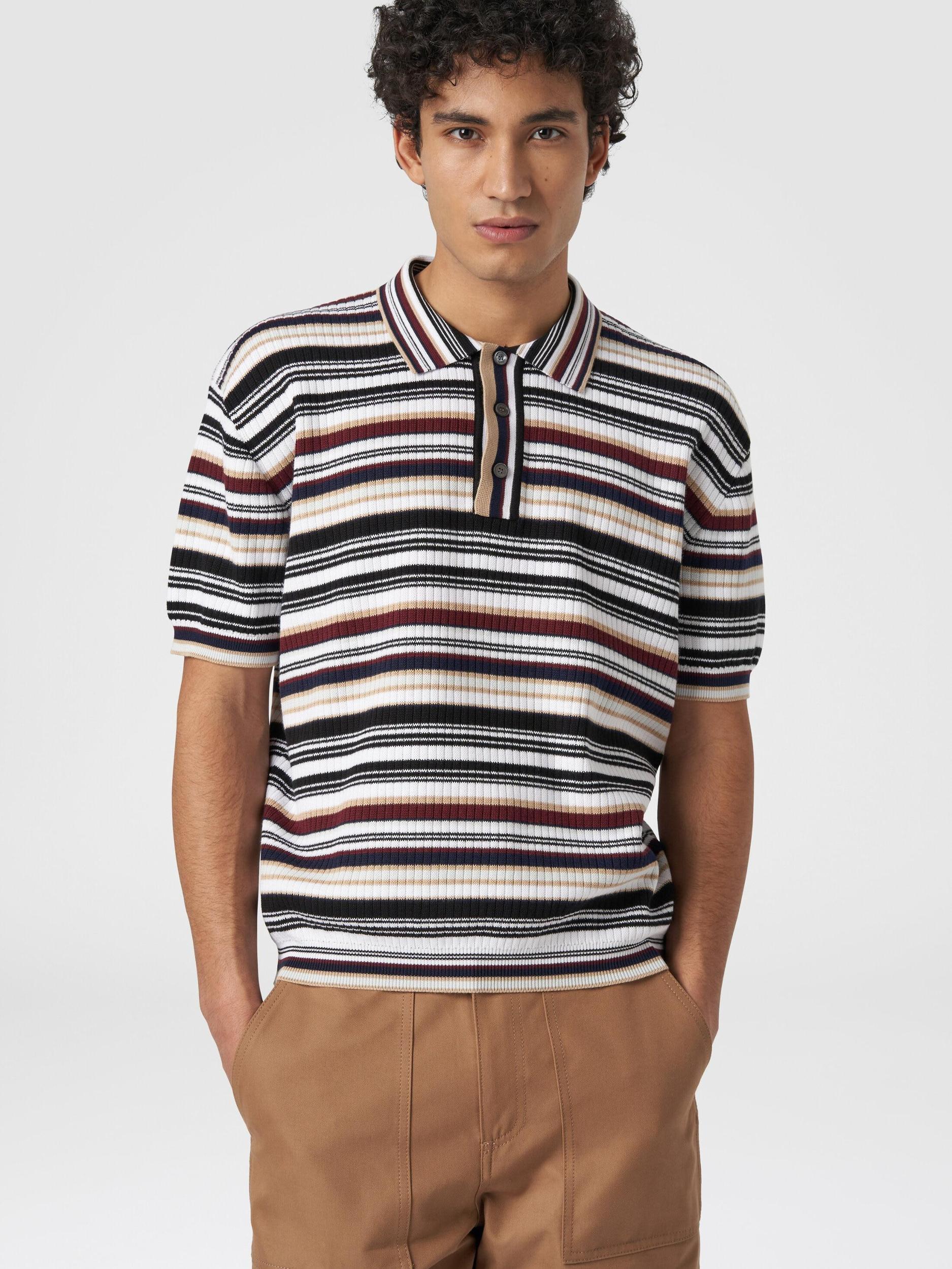Polo shirt in striped cotton  Product Image
