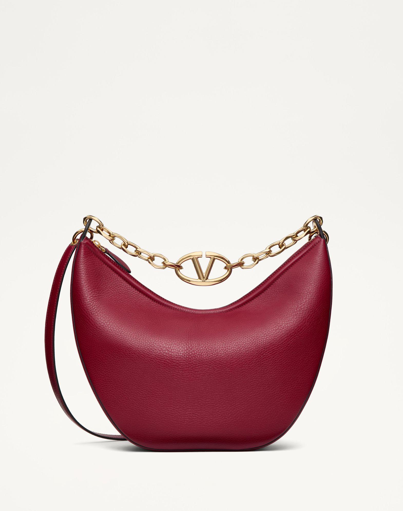 Vlogo Moon Medium Grainy Calfskin Hobo Bag With Chain Product Image