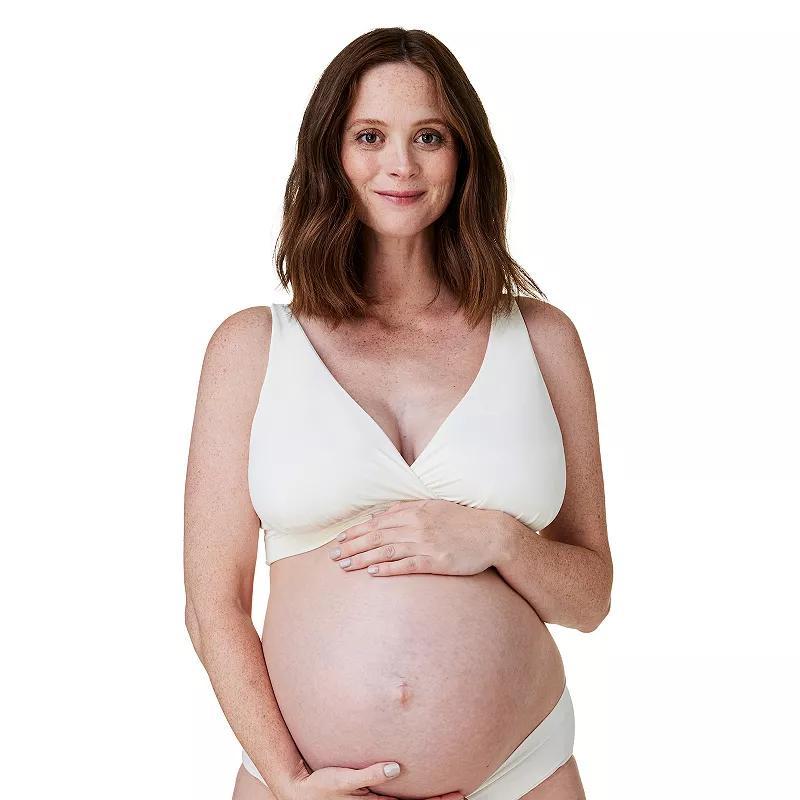 Women's Bravado Designs Ballet Wireless Maternity & Nursing Bralette 1260VBA, Size: Large, Antique White Product Image