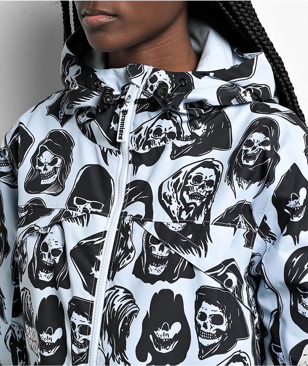 Broken Promises Reaper 5K Light Blue Snowboard Jacket  Product Image