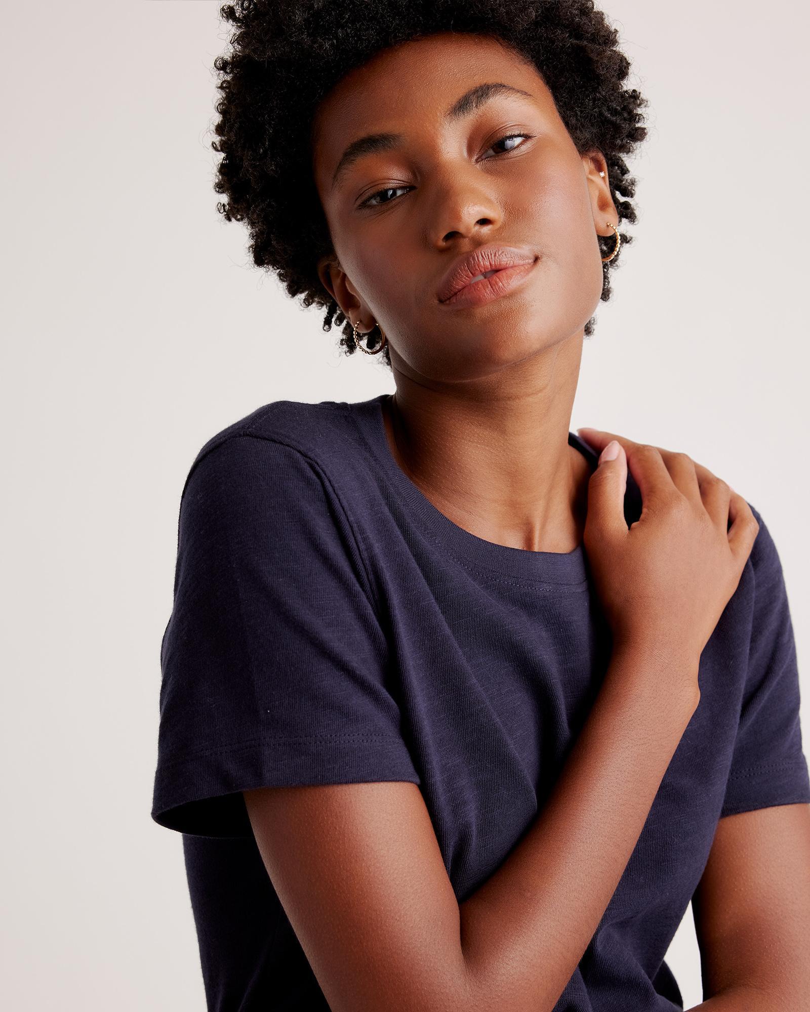 Quince | Women's Slub Crewneck T-Shirt Organic Cotton Product Image