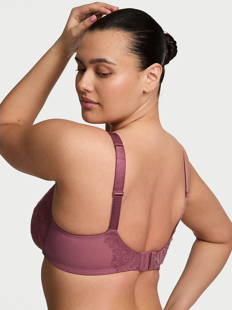 The Fabulous by Victoria's Secret Unlined Sunset Ombré Shine Strap Rose Lace Full-Cup Bra Product Image