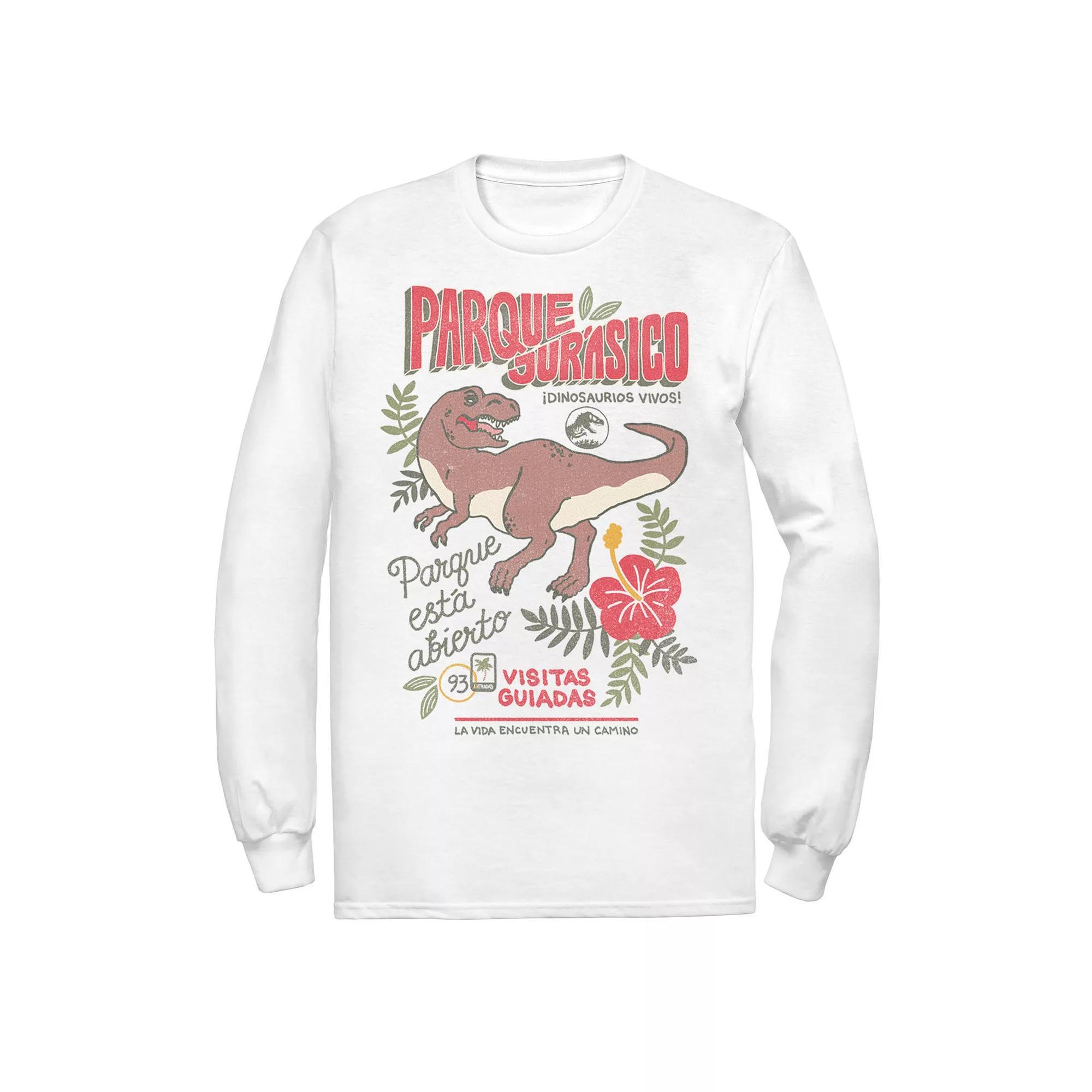 Men's Jurassic Park Spanish Opening Day Poster Tee, Size: XL, White Product Image