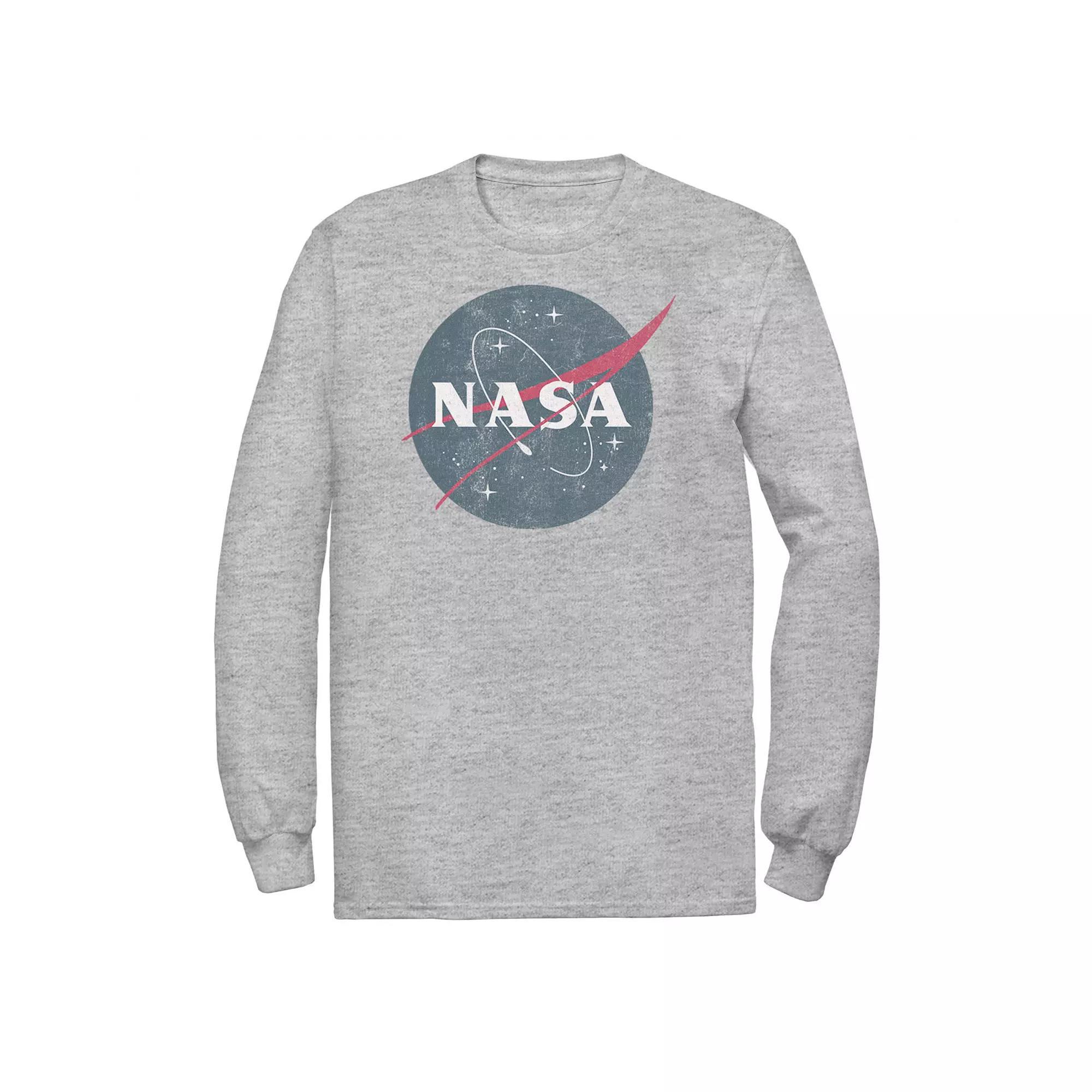 Big & Tall NASA Simple Vintage Logo Long Sleeve Tee, Men's, Size: XL Tall, Athletic Grey Product Image