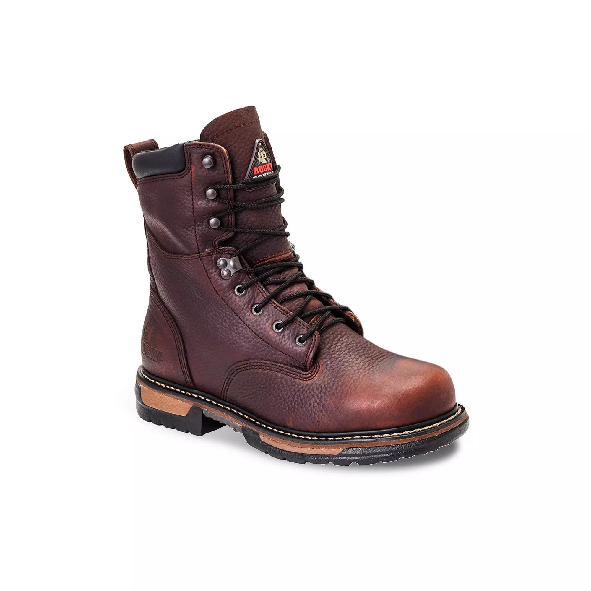 Rocky IronClad Men's 8-in. Waterproof Steel Toe Work Boots, Size: 11.5 Wide, Brown Product Image
